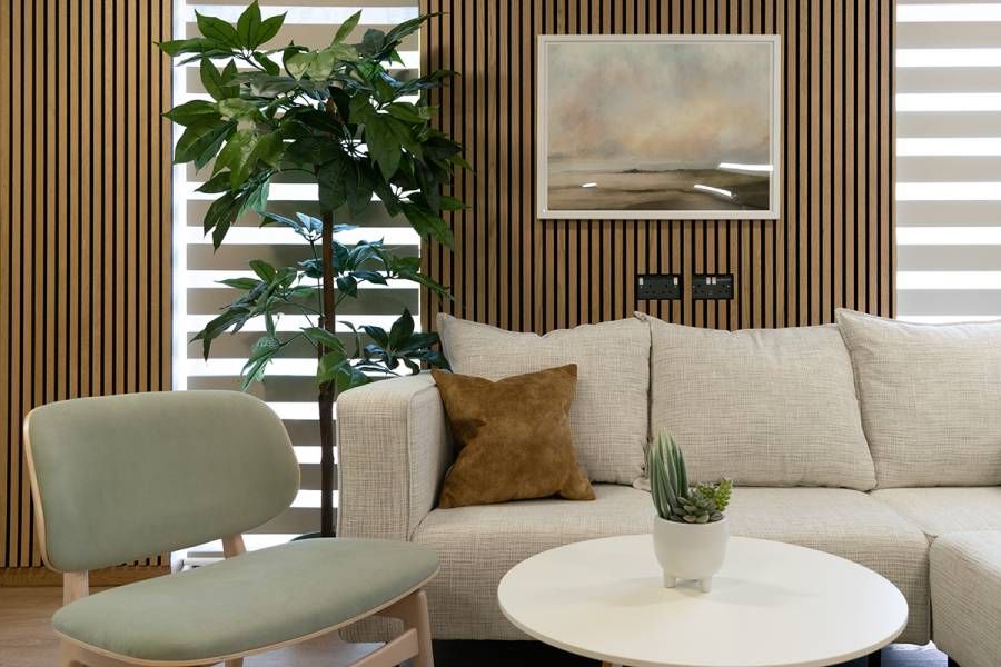 Comfortable seating in a modern office